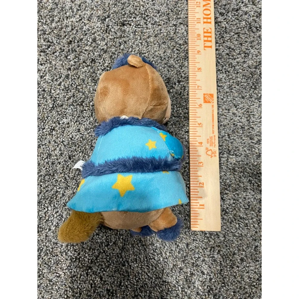 BarkBox Sleepy Otter Dog Toy Blue Starry Robe Sleep Mask Plush Squeaker 8